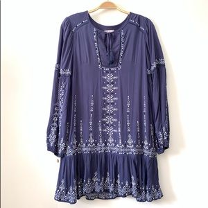 Parker Aztec Tribal Embroidered Dress